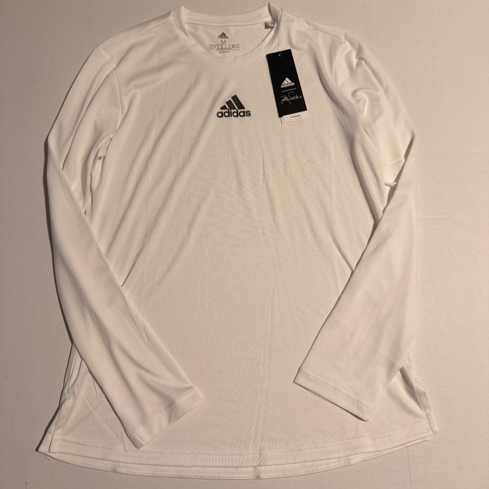 NWT Adidas Long Sleeve Shirt White Size Medium